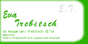eva trebitsch business card